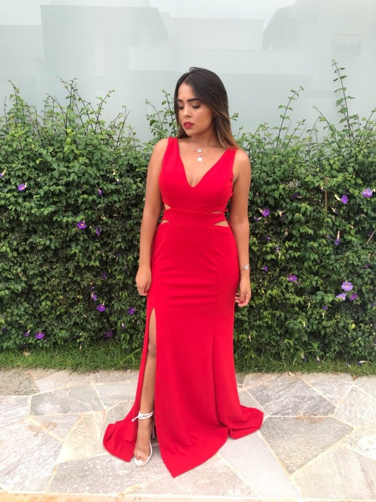 Vestido dama de vermelho