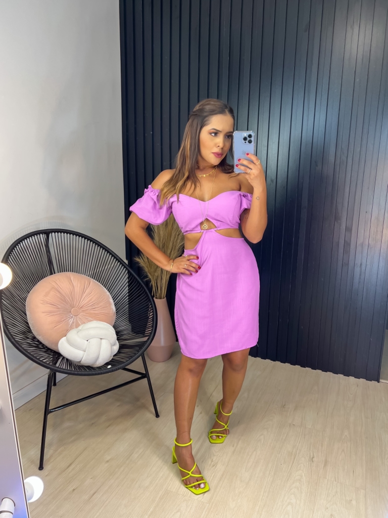 Vestido Curto de Maguinha Princesa Lil s Amor de Pe a