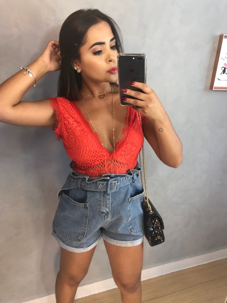 Short jeans cós alto - Buy in Amor de Peça