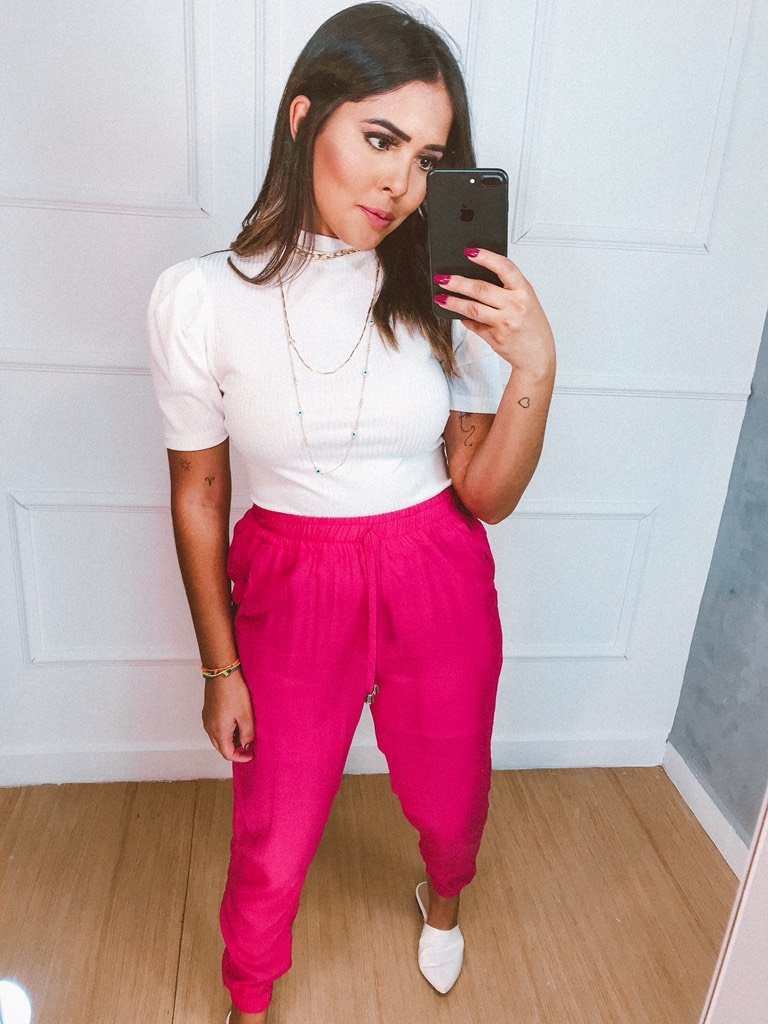 Calça jogger pink sales