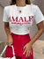 T-shirt cropped amalfi - off com vermelho