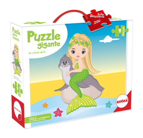 3041 - Puzzle 9 Piezas Sirena Verde