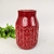 Vaso Decorativo Vermelho Enfeite 23x14cm Decoração Rústico G na internet
