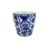 Vaso Azul E Branco 10x9cm Flores E Borboletas Porcelana