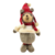 Urso com Gorro Vermelho Boneco de Pelúcia Decoração de Natal 46x23cm