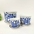 Vaso Azul E Branco 10/15/20cm Floral Porcelana Kit 3pc - comprar online