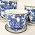 Vaso Azul E Branco 10/15/20cm Floral Porcelana Kit 3pc na internet