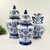 Kit De Porcelana Azul E Branca Potiche E Vaso Decoração na internet