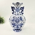 Vaso Azul E Branco Decorativo Com Alça 34x21x15cm - comprar online