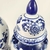 Pote Potiche Azul E Branco 46/37cm Porcelana Decoração 2pc - Inigual Decor