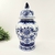 Pote Potiche Azul E Branco 46x24cm Porcelana Decoração G - comprar online