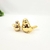 Enfeite Pássaro Dourado 10/6cm Decoração Cerâmica Kit 2pc - Inigual Decor