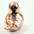 Enfeite Pássaro Rose Gold 6x6x4cm Decoração Cerâmica - comprar online