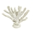 Escultura Coral Branco 29x31x18cm Enfeite Adorno Poliresina