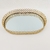 Bandeja Dourada Círculos 5x36x25cm Com Espelho Oval na internet