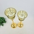 Candelabro Dourado 36/31cm Castiçal Taça Kit 2pc - Inigual Decor