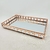 Bandeja Rose Gold Cristal 4x30x20cm Com Espelho Retangular - comprar online