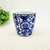 Vaso Azul E Branco 10x9cm Flores E Borboletas Porcelana - comprar online