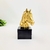 Escultura Cavalo Dourado E Preto 16x13x8cm Enfeite Resina - comprar online