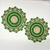 Jogo Americano Verde E Caqui Crochê 38cm Kit 2pc Sousplat - comprar online
