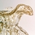 Vaso De Murano Transparente E Dourado Trouxinha 12x12cm na internet