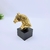 Escultura Cavalo Dourado E Preto 16x13x8cm Enfeite Resina - Inigual Decor