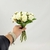 Rosa Branca Ramalhete 26x18cm Planta Artificial Permanente - Inigual Decor