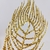 Folhagem Dourada Pena Pavão Enfeite Decorativo 46x10cm - loja online