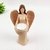 Enfeite Anjo Castiçal C/ Vela Decoração 20cm Nude Moderno - Inigual Decor