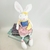 Coelha Sentada Branca E Rosa Perninhas 58x14x29cm Páscoa na internet