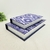 Caixa Livro Azul E Branco Tie Dye 32/25cm Decorativa Kit 2pc - comprar online