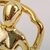 Escultura Yoga Dourada 11x10x5cm Porcelana Pombo Real Pé na internet
