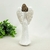 Anjo Branco Com Coração 20x7x6cm Estátua Arte Sacra - Inigual Decor