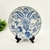 Prato Decorativo Azul E Branco 29x26cm Porcelana Decorativo - comprar online