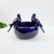Imagem do Vaso Decorativo Bacia Com Pássaro Azul 23x27x26cm Cerâmica