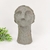 Escultura Face Cinza Decorativa 23x12x14cm Minimalista G - comprar online