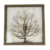 Quadro De Parede Decorativo Árvore 44x44cm Madeira Dourado A
