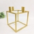 Porta Velas Dourado 20x17x17cm Castiçal Candelabro Metal - comprar online