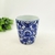 Vaso Azul E Branco 15X12cm Flores E Borboletas Porcelana - comprar online