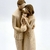 Estátua Família Casal Com Bebê Nude 25x7x5cm Enfeite - loja online