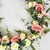 Guirlanda Floral Rosa E Branca 63x61x10cm Exclusivo na internet