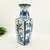 Imagem do Vaso Azul E Branco 36x15cm Porcelana Decoração