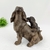 Imagem do Escultura Decorativa Cachorro E Filhote Marrom 24x23x14cm