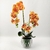 Arranjo Orquidea Planta Artificial 50x33cm Laranja Com Vaso - comprar online