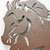Imagem do Escultura De Cavalo Marrom De Ferro 70x108cm Decoração