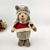 Urso com Gorro Branco Boneco de Pelúcia Decoração de Natal 40x19x11cm na internet