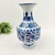 Vaso Decorativo Azul E Branco 28x16cmcm Floral Toquio - Inigual Decor