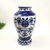 Vaso Decorativo Azul E Branco 30x18cm Porcelana Floral na internet