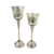 Candelabro Prata 31/36cm Castiçal Taça Kit 2pc