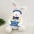 Coelho Sentado Branco E Azul 36x22x16cm Enfeite De Páscoa - comprar online